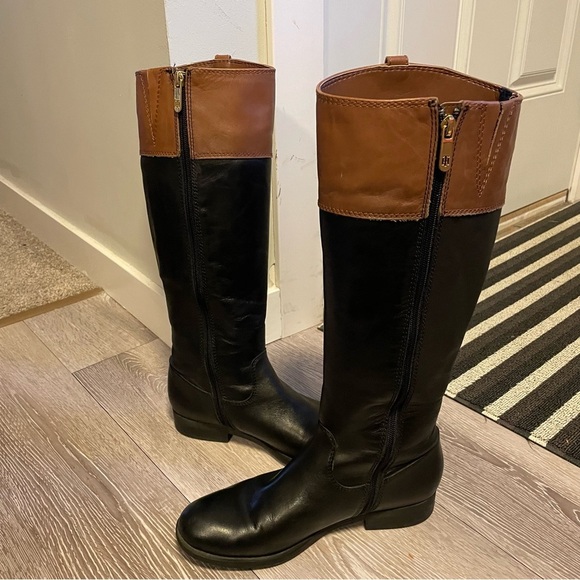 Tommy Hilfiger Shyanne Equestrian Tall Knee High Two Tone Riding Boots Size 7.5 - Picture 11 of 14